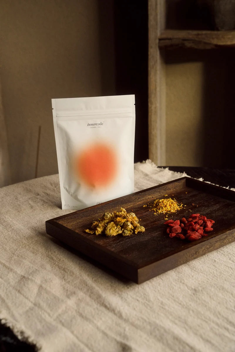 Glow. Ovulation blend. For a cooling, clear-skin glow. Chrysanthemum · Osmanthus · Goji Berry.