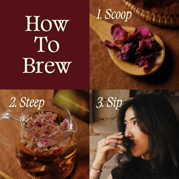 A four-panel instructional graphic titled 'How To Brew'